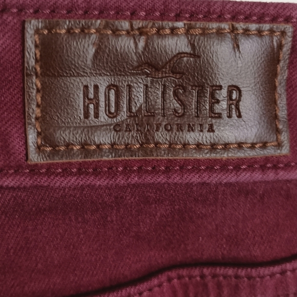 Hollister Ultra High Rise Boot Jeans in Burgundy Size 32 - Picture 4 of 5